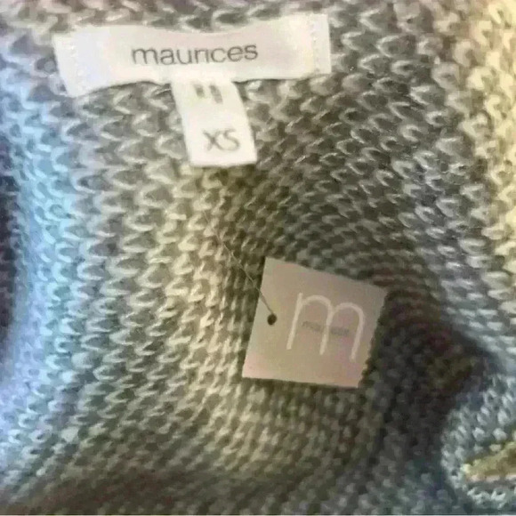 Maurices Shawl Neck, Open Cardigan Gray White Plaid Houndstooth NWT Size XS - Picture 4 of 4